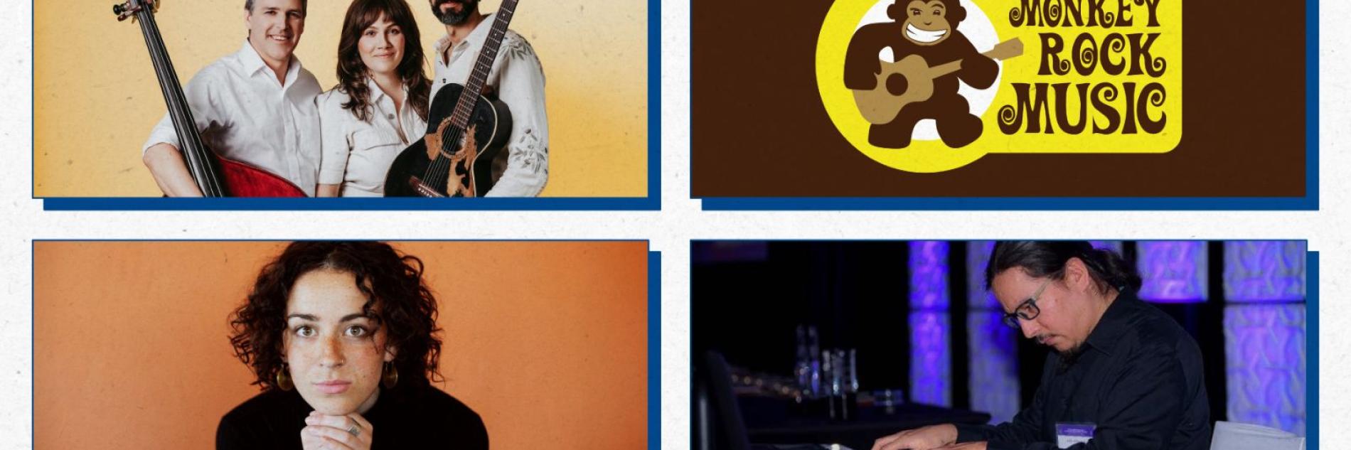 Four images of Library Month artists