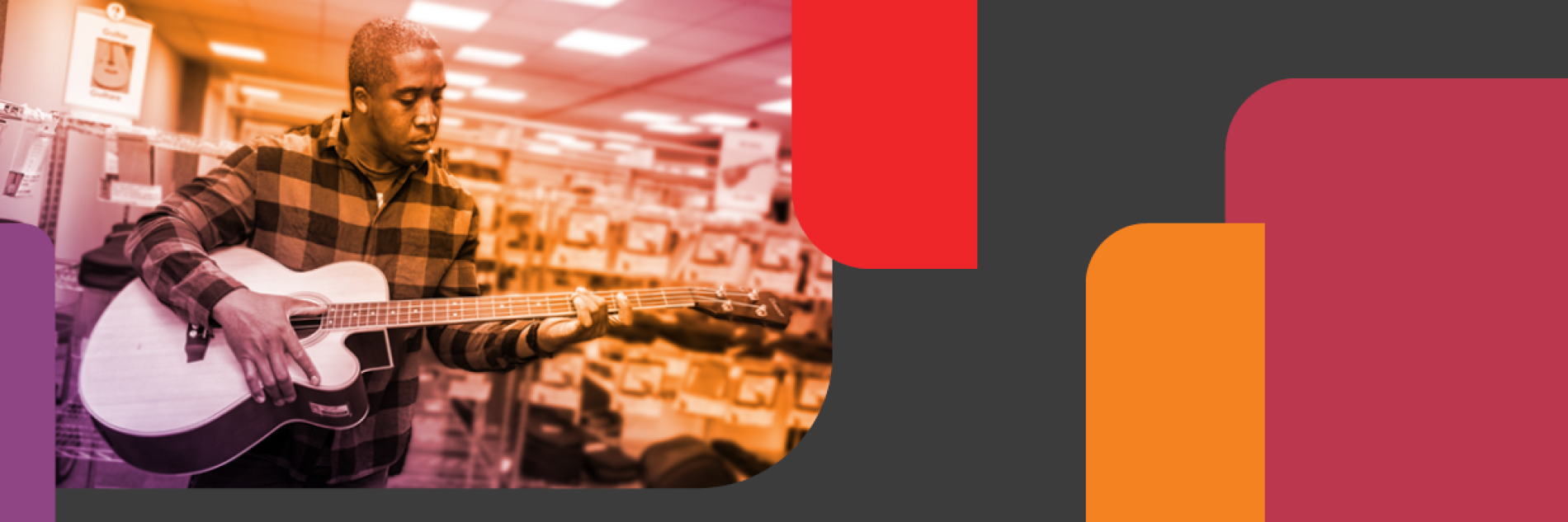 Music librarian tuning a guitar