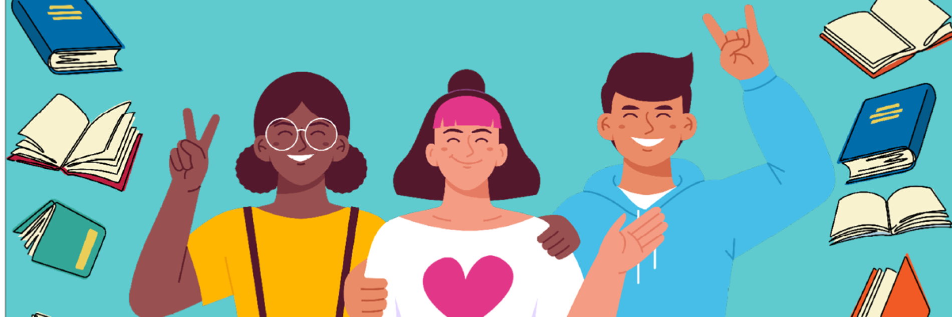 Teenagers smiling