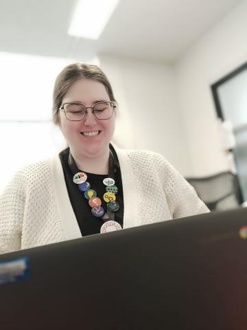 Smiling librarian